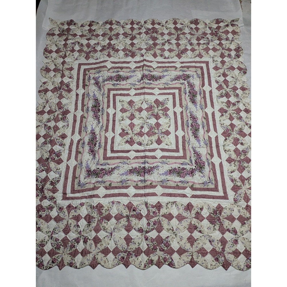 Glynda Turley Rose Rhapsody Comforter Quilt Full Size 76" X 88" Bed Spread